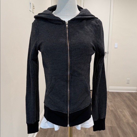 WILDFOX charcoal grey zip hoodie - Picture 15 of 16